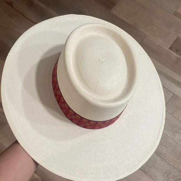 Western boho straw hat, size 71/8 - Picture 3 of 6